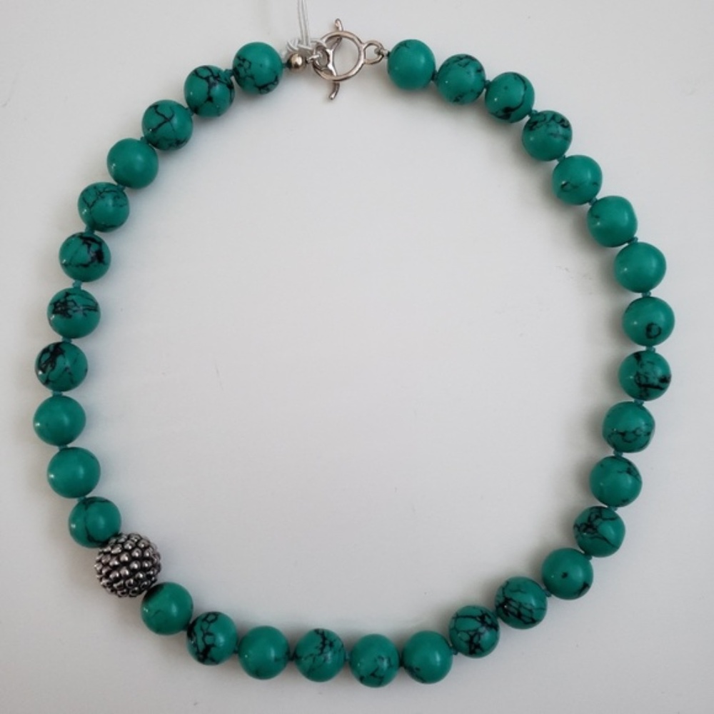 Simon Sebbag Green Turquoise Beaded Necklace